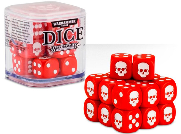 Dice Cube Red - 20 st 20 tärningar till Warhammer 40K/Sigmar 